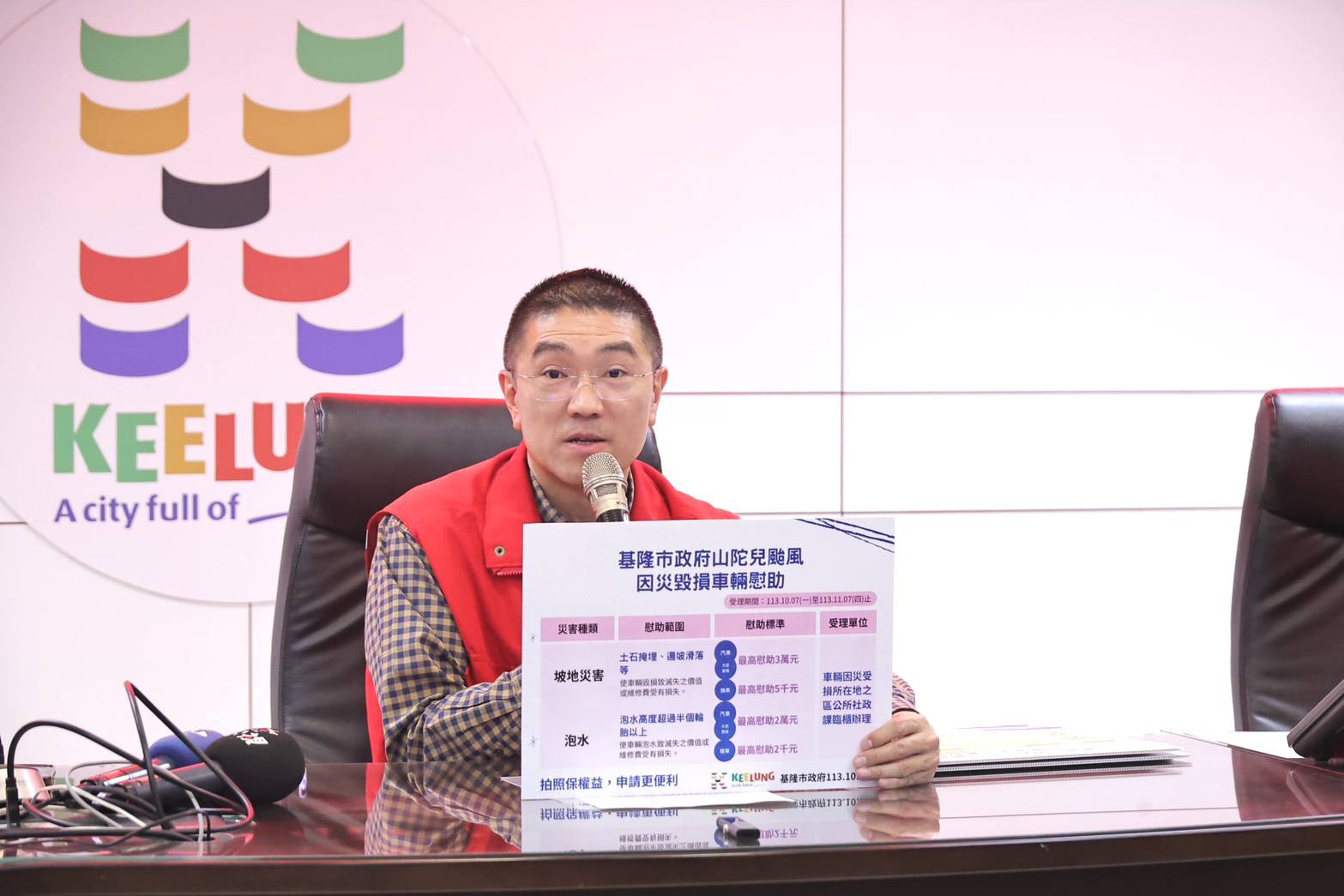 基隆破78年雨量紀錄　謝國樑公布從寬核發救助、慰助金標準　協助市民重建　