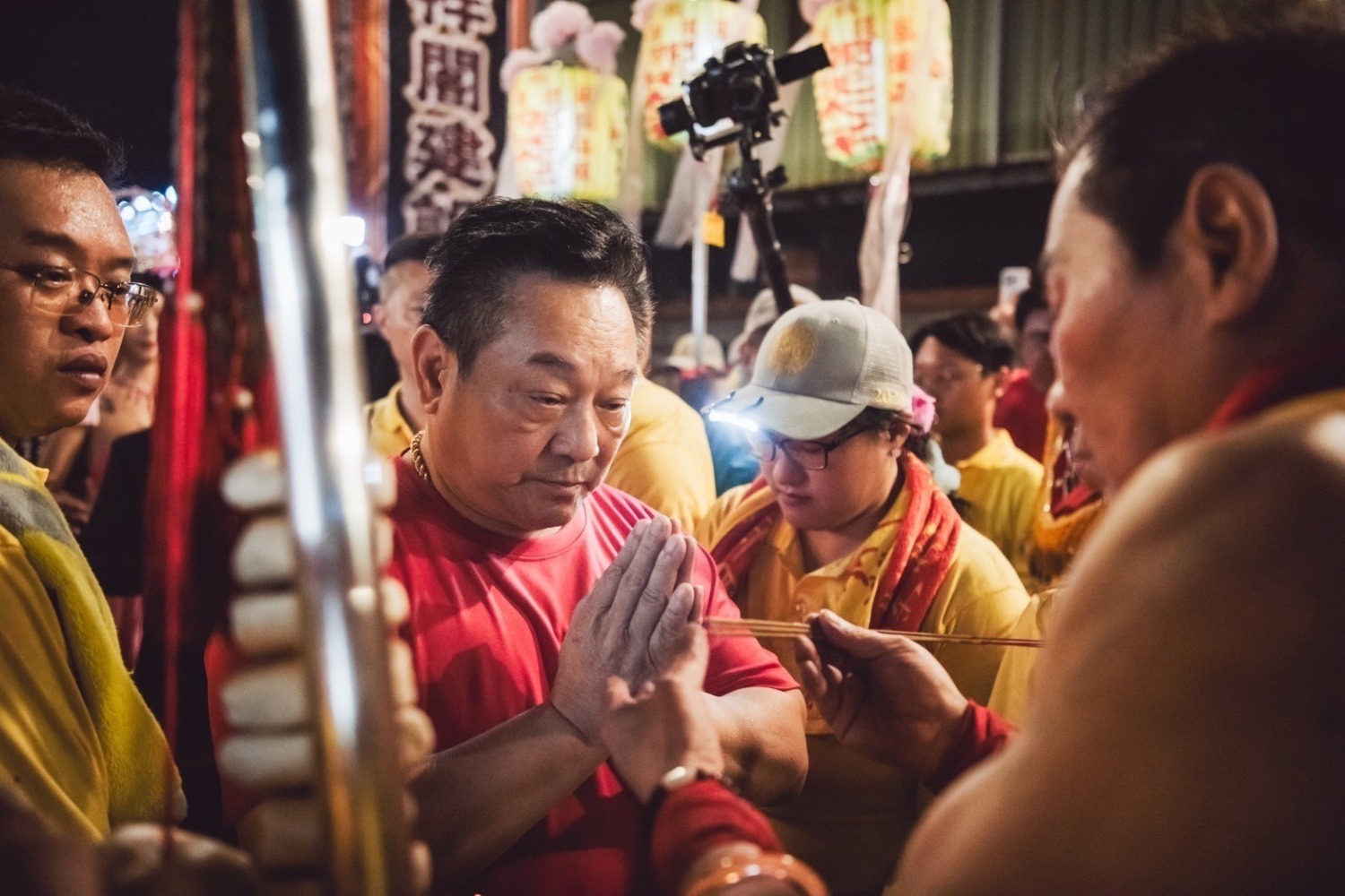 資深藝人林義芳專程到場迎駕。(圖/桃園護國宮提供)