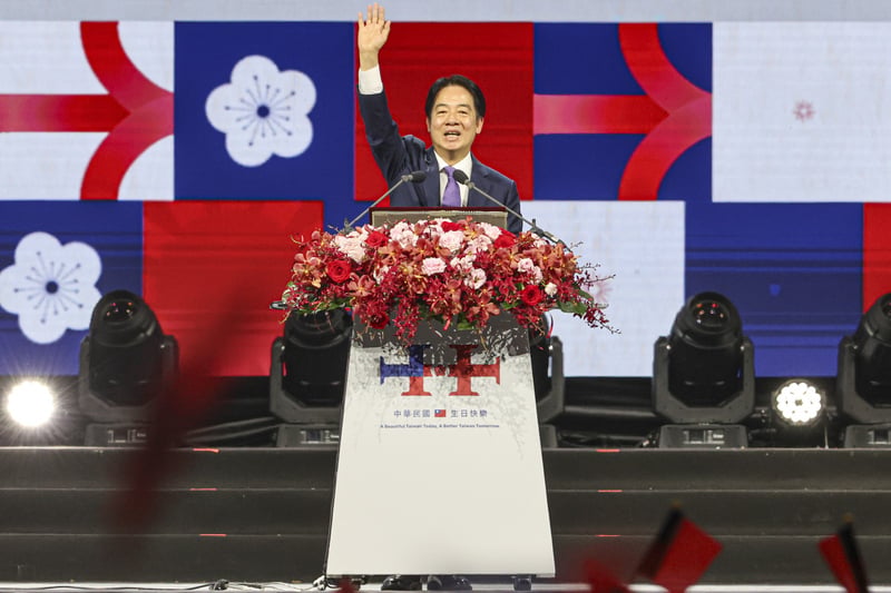 總統賴清德(圖)5日出席國慶晚會,致詞時拋出「祖國論」。中央社