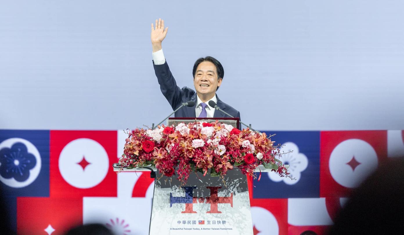 總統賴清德上任首場國慶演說,主題定調「團結台灣,共圓夢想」。翻攝賴清德臉書