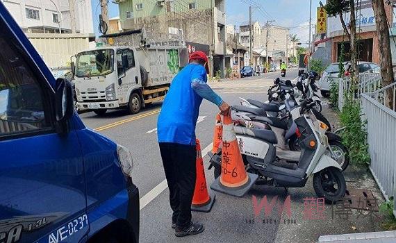 虎尾警分局執行清道勤務 改善市區交通
