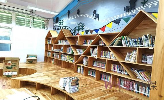 臺灣首座國產材設置裝修校內圖書室 久美國小閱讀小米倉啟用