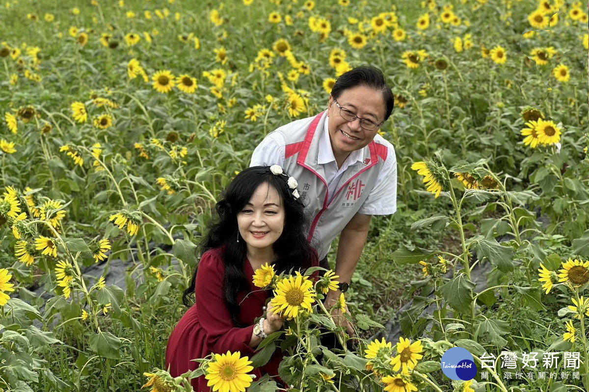 桃園市長張善政伉儷同遊「花現中壢農遊趣-2024中壢花彩節」。<br /><br />