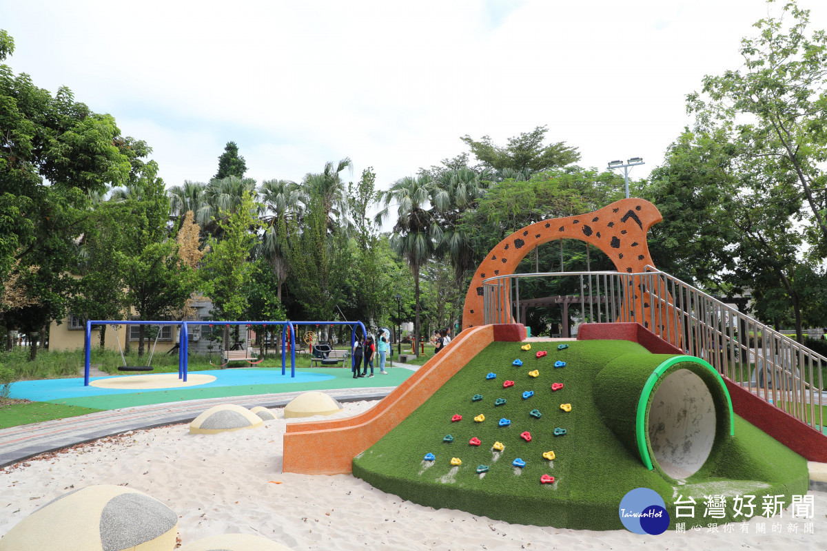 嘉義縣溪口鄉「鵪鶉兒童遊戲公園」近日正式完工/嘉義縣政府提供