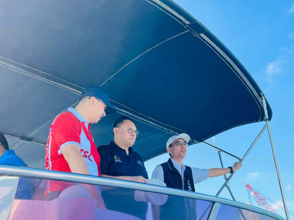 ▲貴賓體驗20號碼頭外 海上風光。 （記者廖妙茜翻攝）