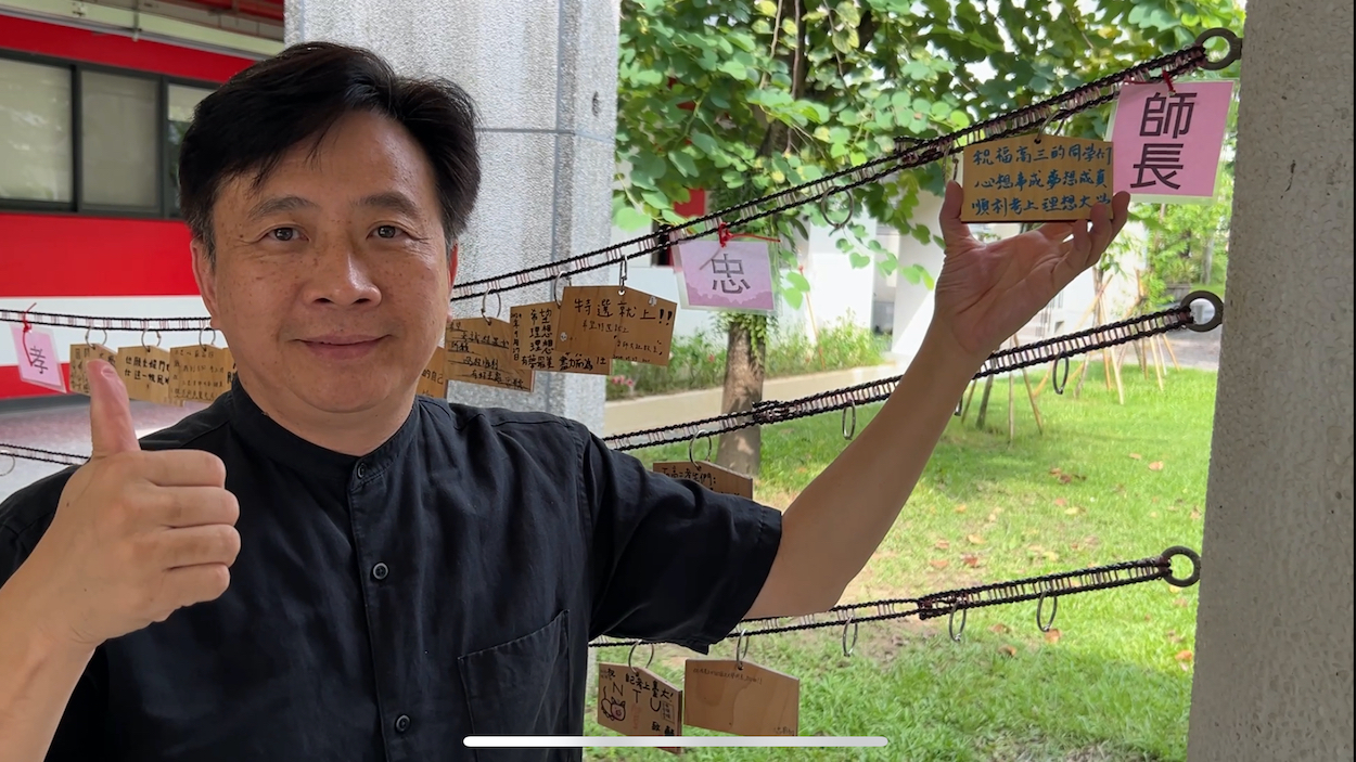 ▲蘇淵源校長祈願高三考生們從自我期許走向自我實現。（圖/竹崎高中提供）