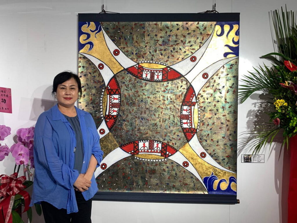 現任新北市淡水區文化里里長彭梅香，即日起至11月3日將於淡水滬尾藝文休閒園區2樓滬尾故事館舉辦個人創作展。(圖-滬尾藝文休閒園區提供)