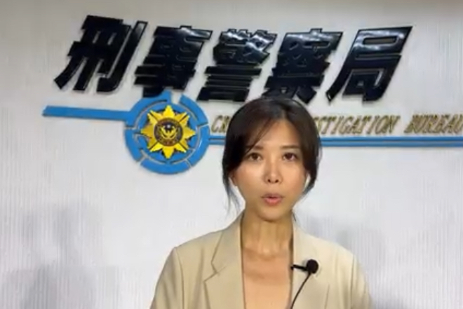 刑事局九大二隊隊長張伊君說明案情。(記者徐煜勝翻攝)