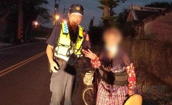 老婦迷途天色漸暗 臺西警熱心助她平安返家
