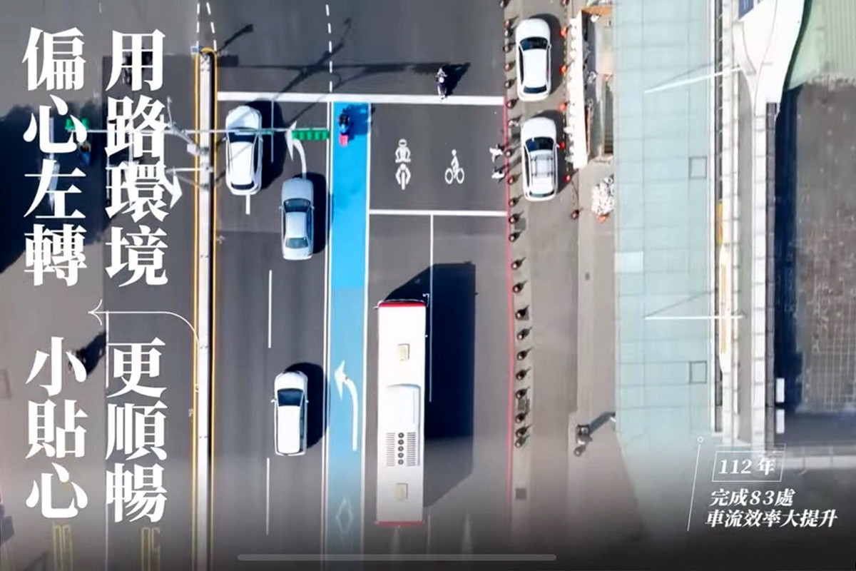 桃園市推動偏心左轉路暢計畫，紓緩交通壅塞情形。<br /><br /> 