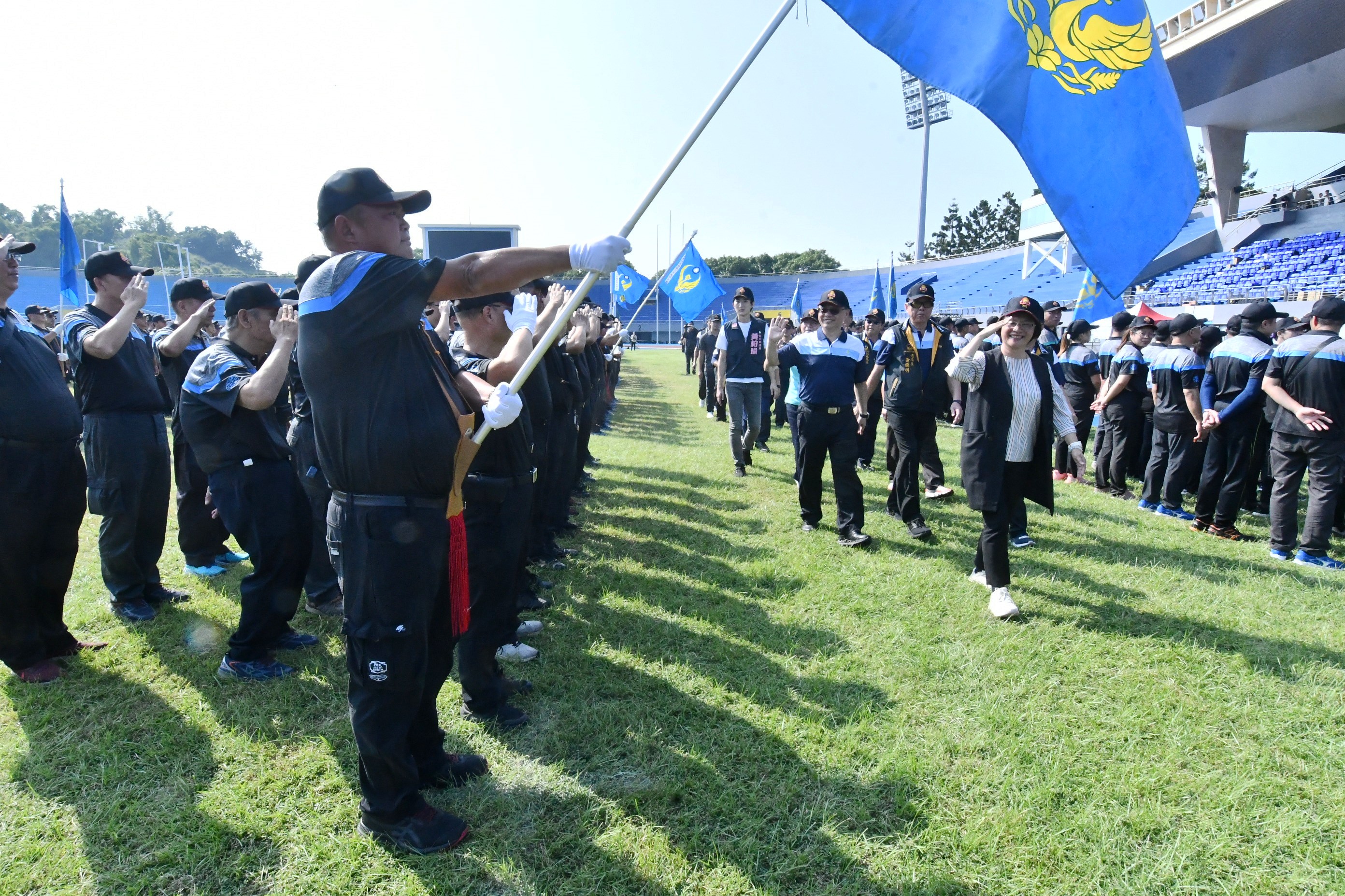 ▲彰化縣113年縣長盃義勇消防人員體技能交流，將選拔出菁英隊伍，未來將代表彰化縣參與全國賽事。（記者張溎壕攝）
