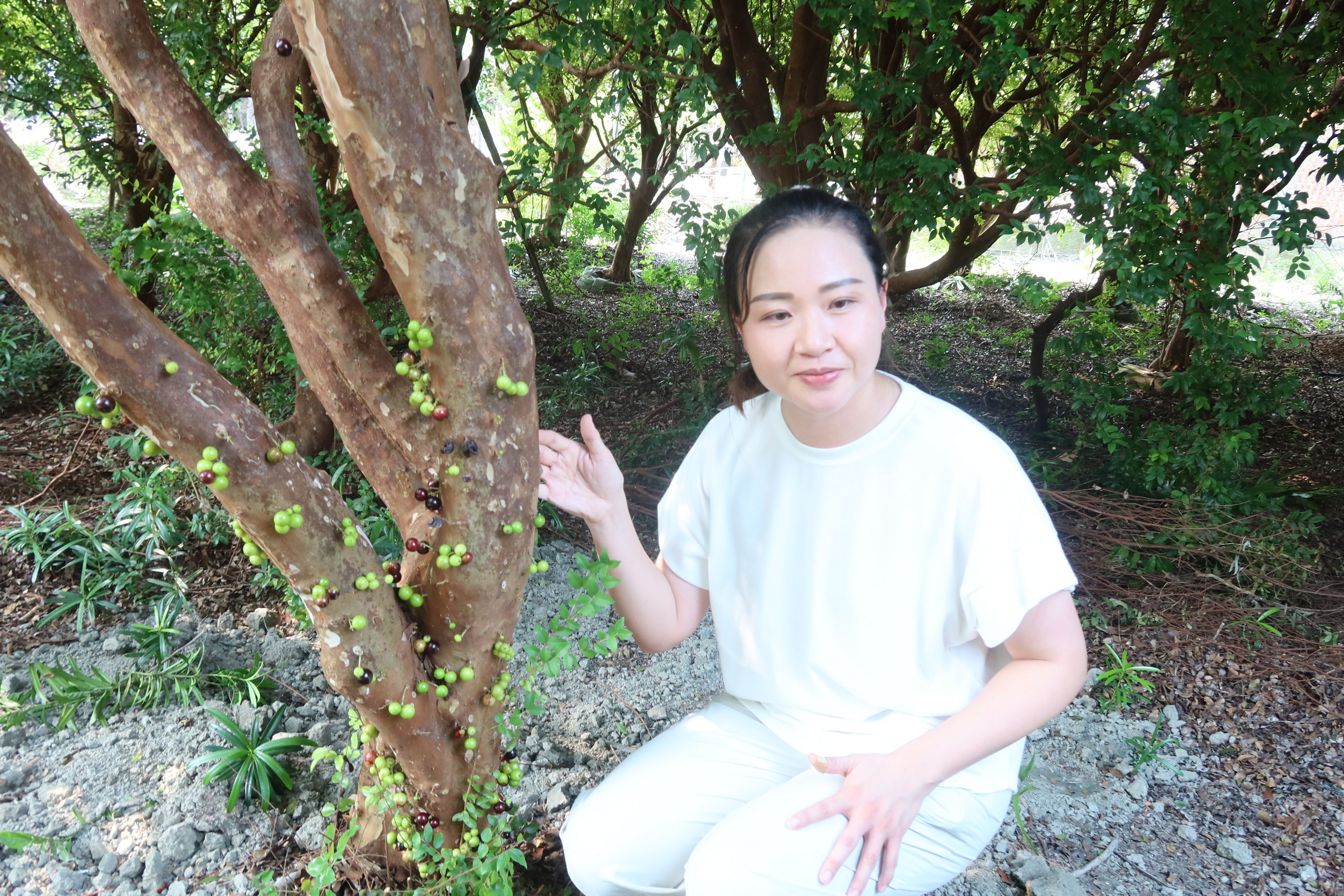 ▲好食好事基金會捐助人魏應充走訪位於田尾鄉的「拾捲」，深入了解創業進展與需求，幫助更多青年農民實現創業夢想。（記者張溎壕攝）