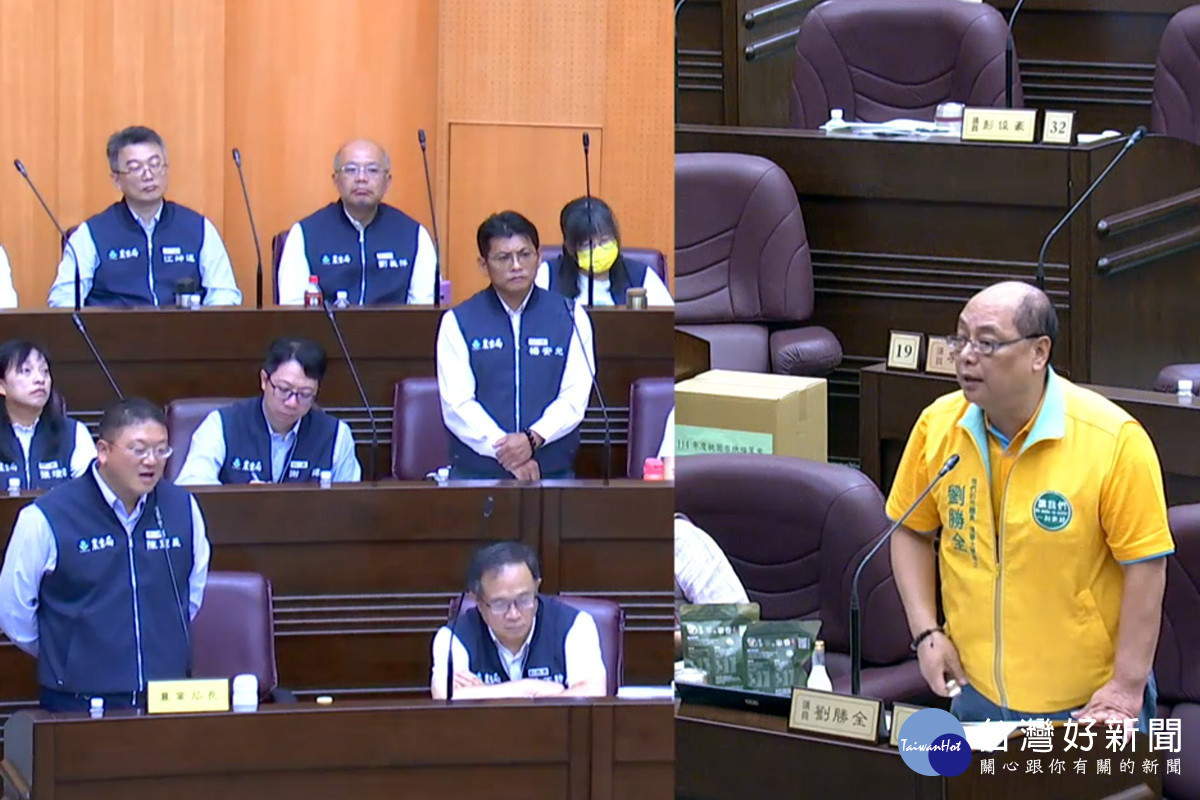 針對輔導桃園肉品市場公司化，桃園市議員劉勝全質詢市府農業局長陳冠義。<br /><br /> 