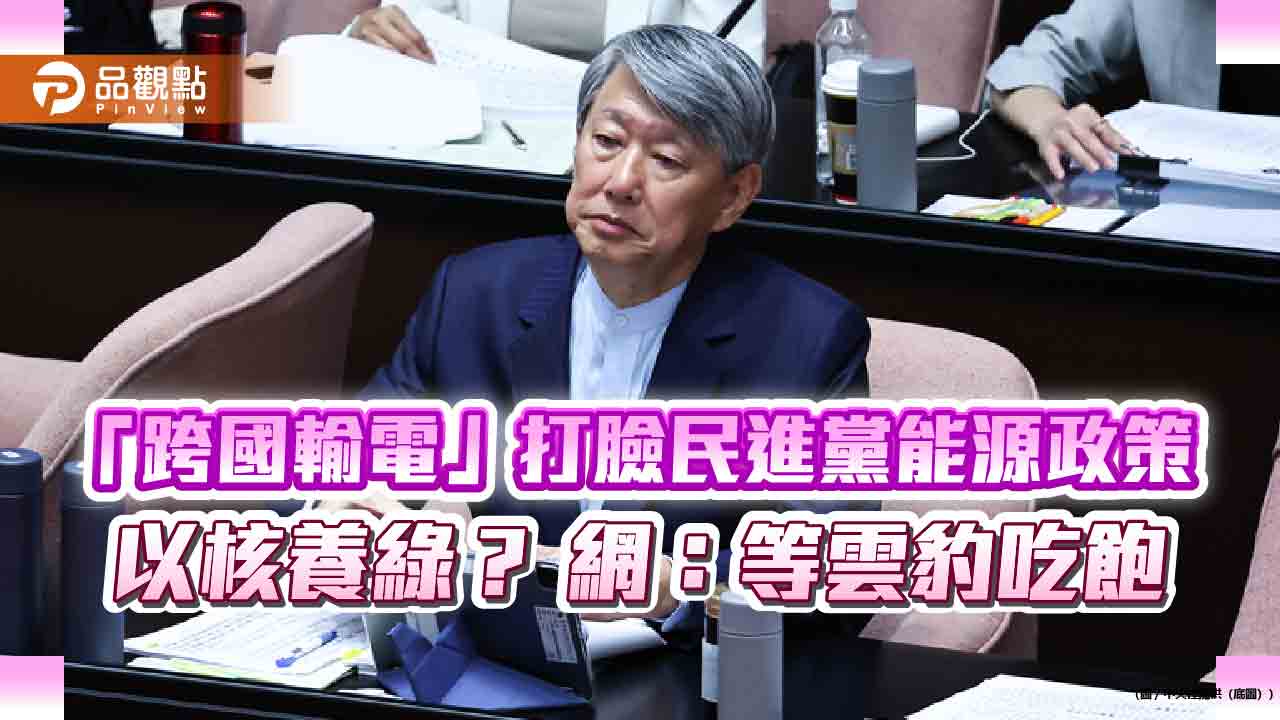 「跨國輸電」打臉民進黨能源政策 以核養綠? 網:等雲豹吃飽