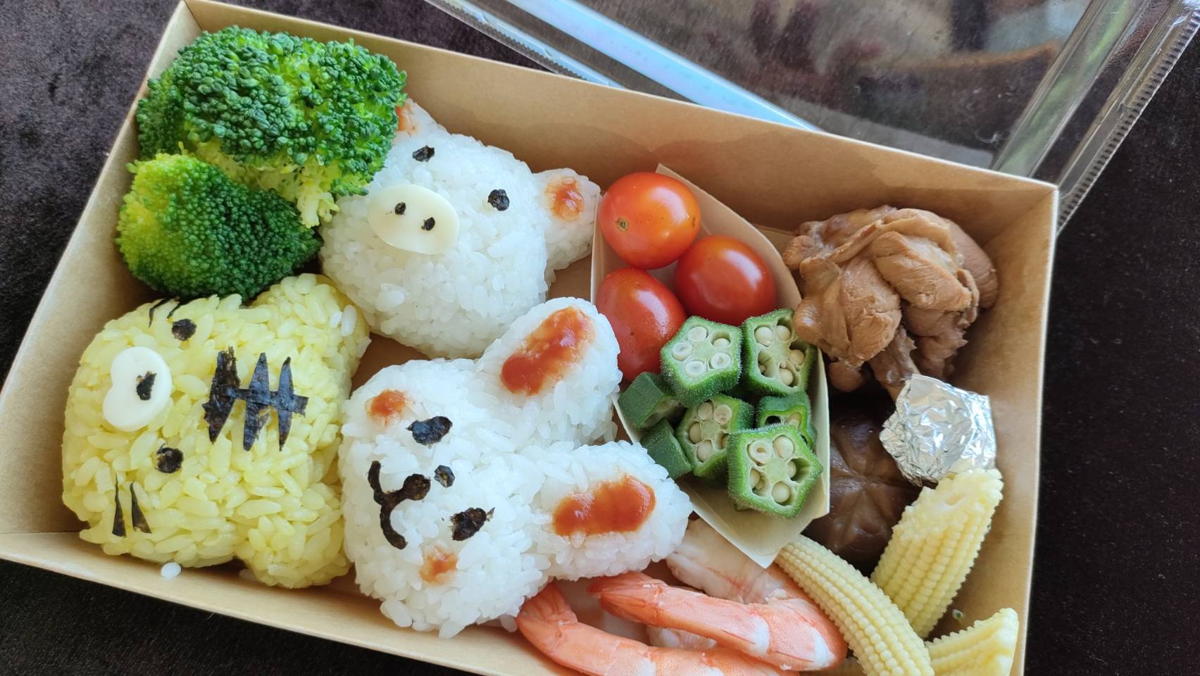 豐禾日笠好香米可愛動物飯糰的野餐盒，吸睛又令人躍躍欲試。（圖/記者黃溎芬翻攝）