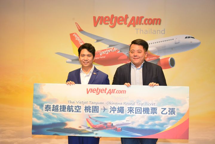 泰越捷航空宣布11/2開通台北至沖繩新航線。 記者-王政/攝