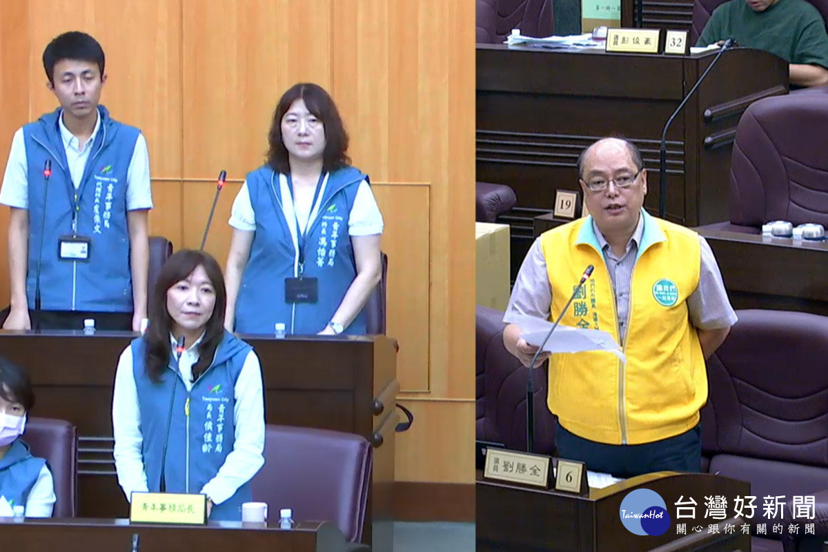 針對青年就業，桃園市議員劉勝全質詢青年局長侯佳齡。<br /><br /> 