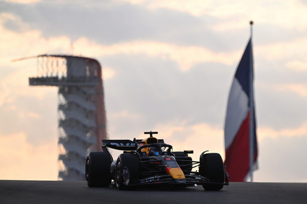 Max Verstappen在美國大獎賽(United States Grand Prix)衝刺賽中奪下冠軍,維持本季衝刺賽不敗成績。(Red Bull 提供)
