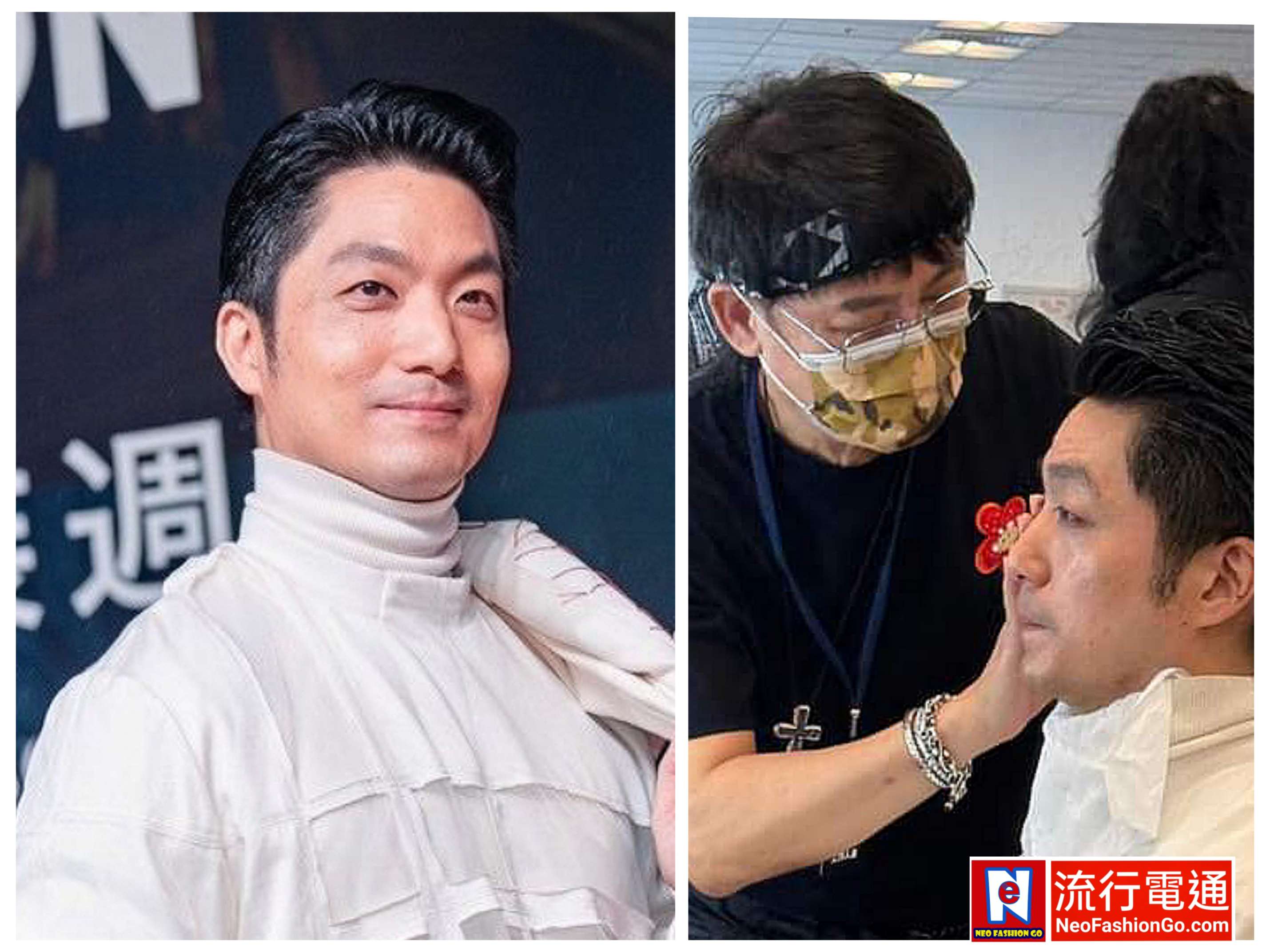 2024「台北時裝週」 閉幕秀 : 3.蔣萬安穿上「JUST IN XX（ 周裕穎）」設計服裝 彩妝大師劉培華親自負責妝容設計