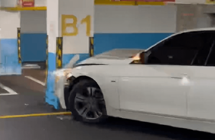 【有片】又見未成年偷開車!桃市15歲少年開BMW拒檢 猛撞停車場柱子 69 fa5g45g