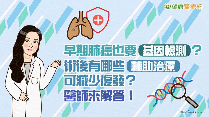 早期肺癌也要基因檢測?術後有哪些輔助治療可減少復發? 醫師來解答!