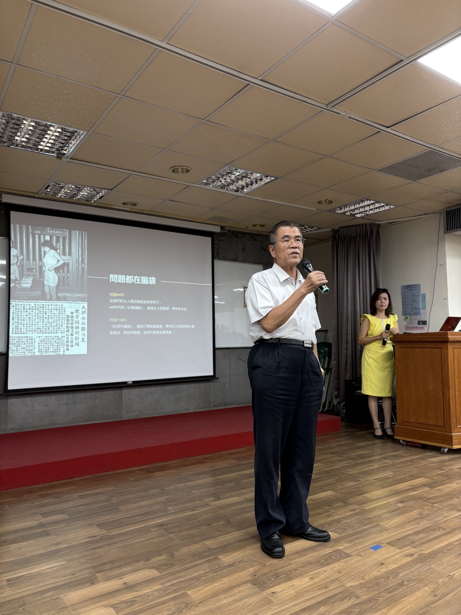 ▲ 臺南市壯世代教科文協會褚顯明鼓勵並呼籲更多人一起推動壯世代理念
