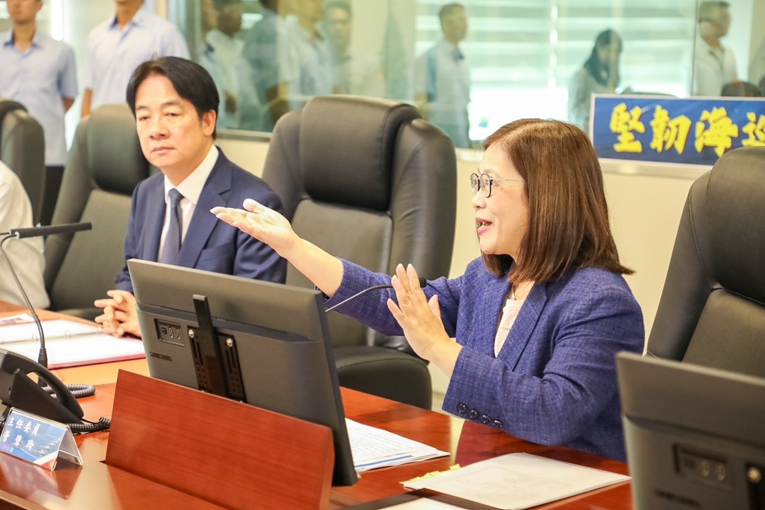 管碧玲指揮海巡應對中共軍演表現優良 總統賴清德親赴海巡署艦隊分署勗勉
