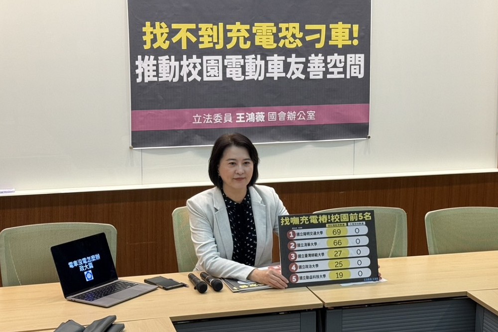 大學電動車總是「刁車」　王鴻薇揭：1間學校平均不到2個充電設備 209