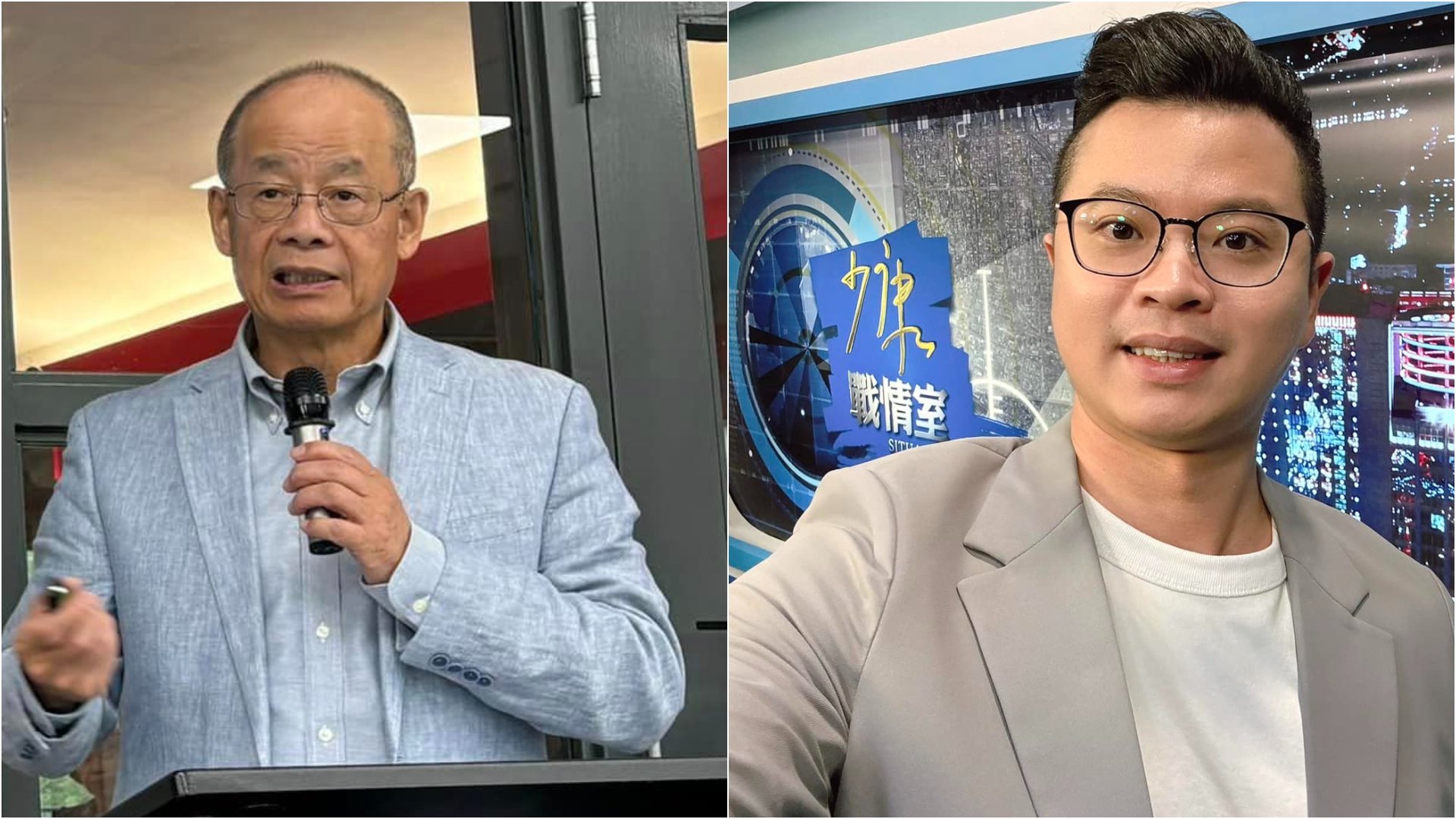 陳時奮(左)近日指控桃園市議員凌濤(右)論文涉抄襲,但校方表示,經審議認定涉及「未適當引註」。翻攝陳時奮、凌濤臉書