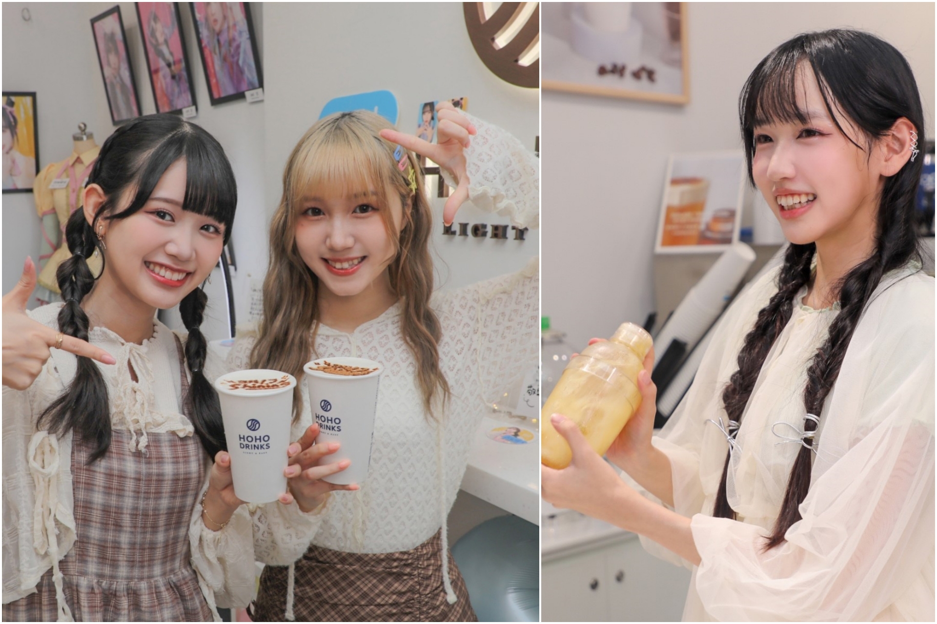 AKB48 Team TP將在10/26、27一連兩天於松菸舉辦握手會,成員林于馨、劉曉晴與伊品(右)製作手搖奶茶送粉絲。圖/好言娛樂提供