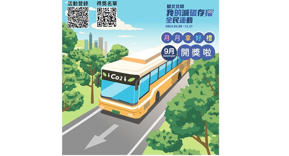 基北北桃「我的減碳存摺」全民運動9月份獎項開獎!快把握機會加入抽跨年演唱會門票!