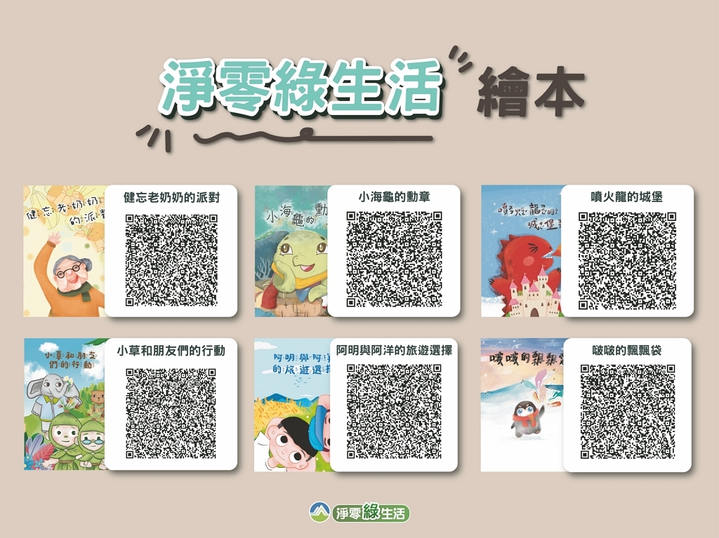 淨零綠生活繪本QR code（圖：環境部綜規司）