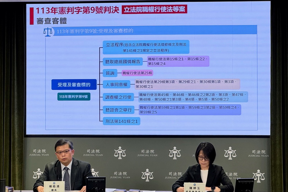 總統不必到立院　憲法法庭判決國會改革法案部分違憲 225