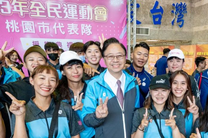 桃園逾千名選手角逐全民運 張善政授旗勉勵 72 20241025110139023