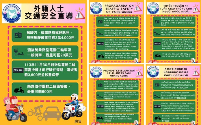車主注意!蘆竹警:11/30起微型電動二輪車未掛牌將挨罰 20 S 29811033 0