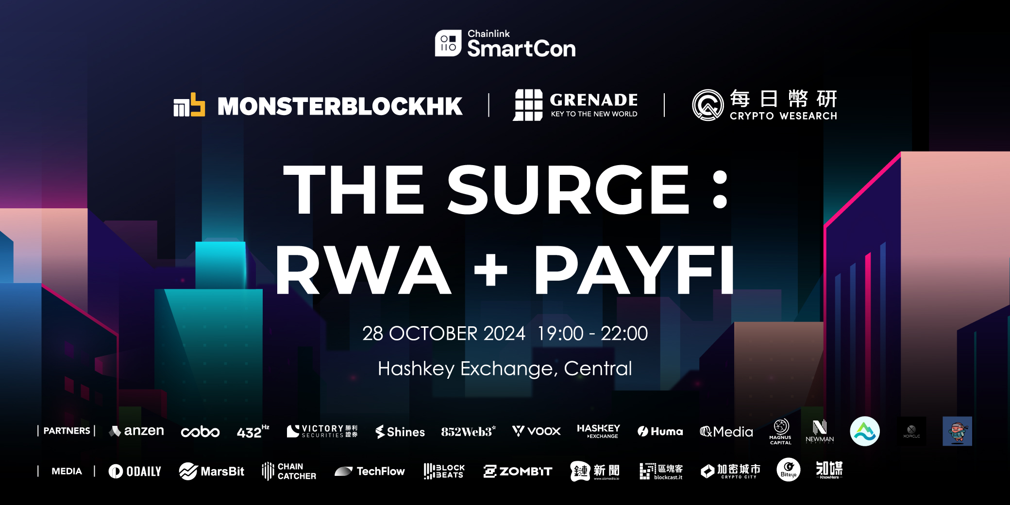 全港首場！RWA 和支付賽道龍頭、 VC 親臨線下周邊活動「THE SURGE」