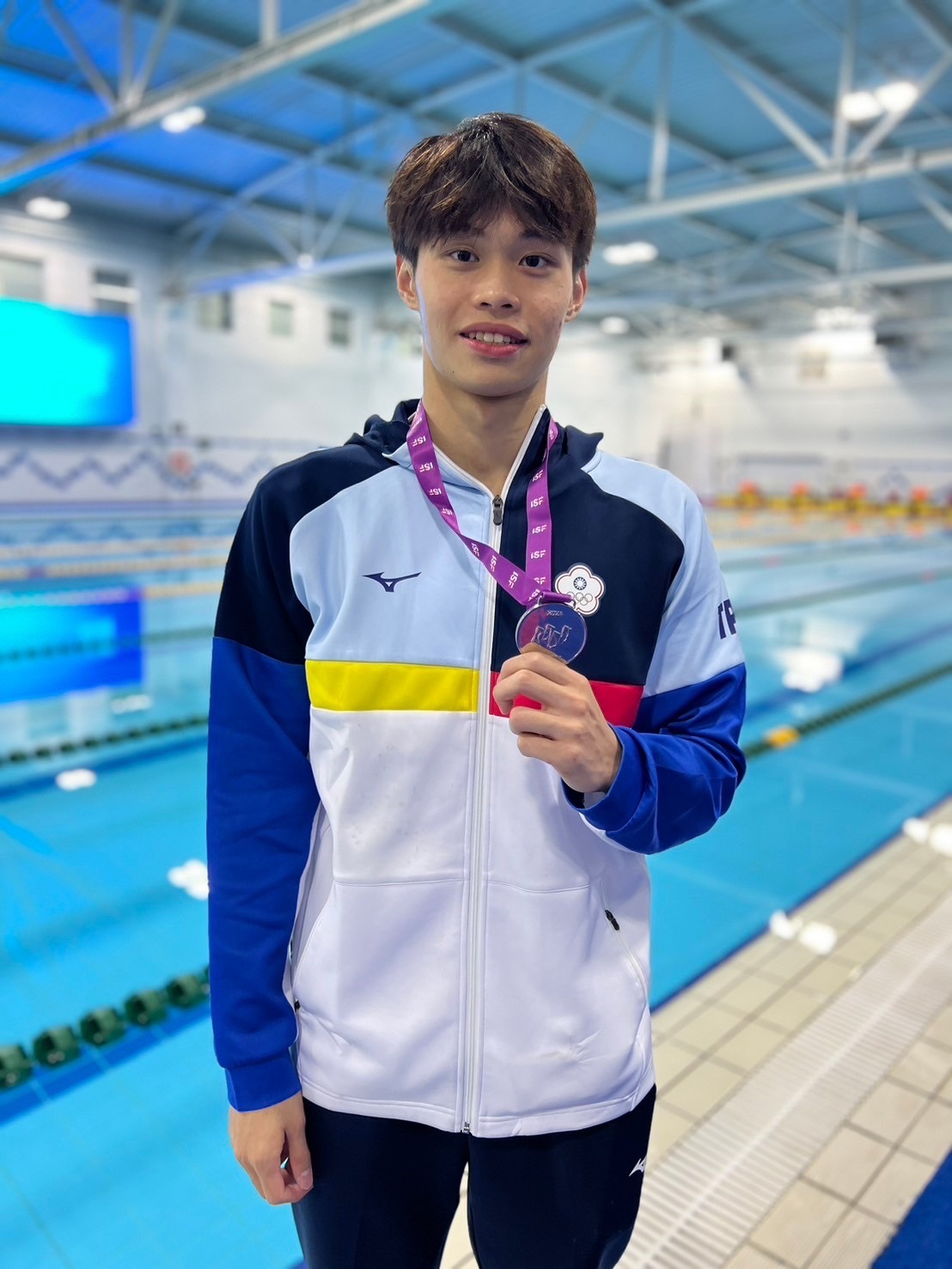 ▲新豐高中吳祐嘉，男子50公尺蛙式以28秒41獲得銀牌。（圖／體育局提供）