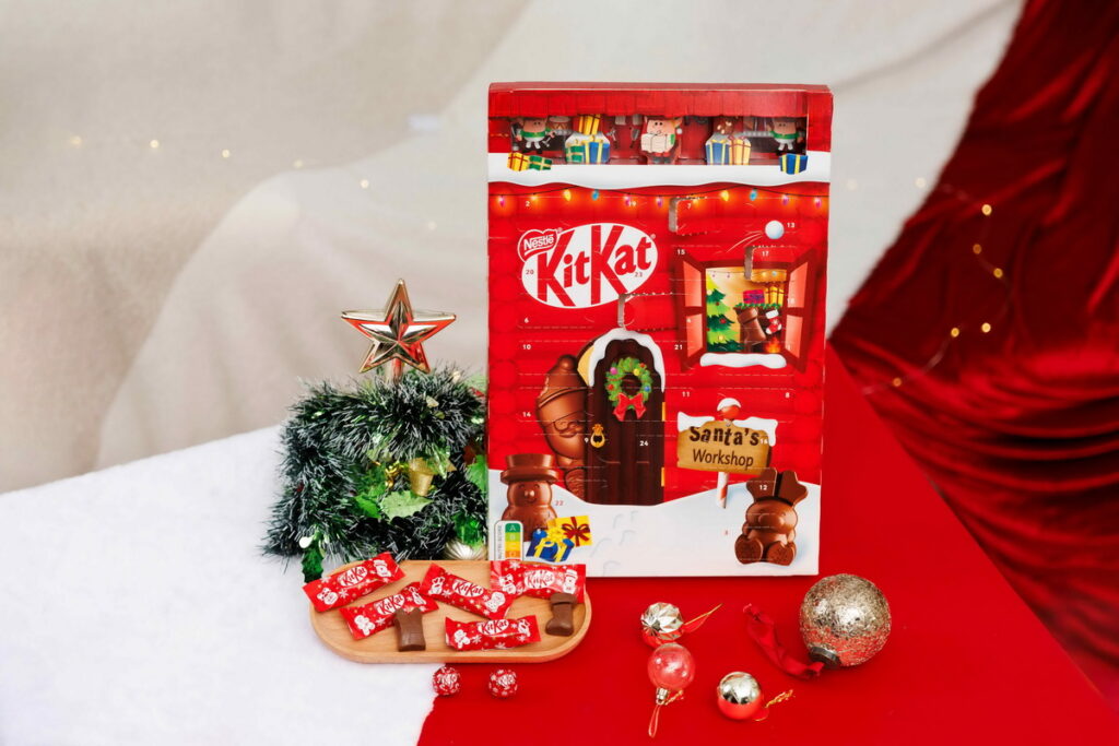 人氣熱銷「KitKat聖誕倒數月曆」限量登場，每天開一格，天天充滿不同的甜蜜驚喜