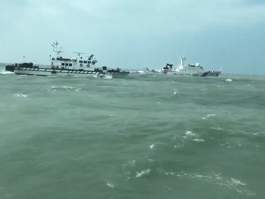 4艘中國海警船昨侵擾金門水域 今再囂張航入限制水域 234 cnews204241029a01