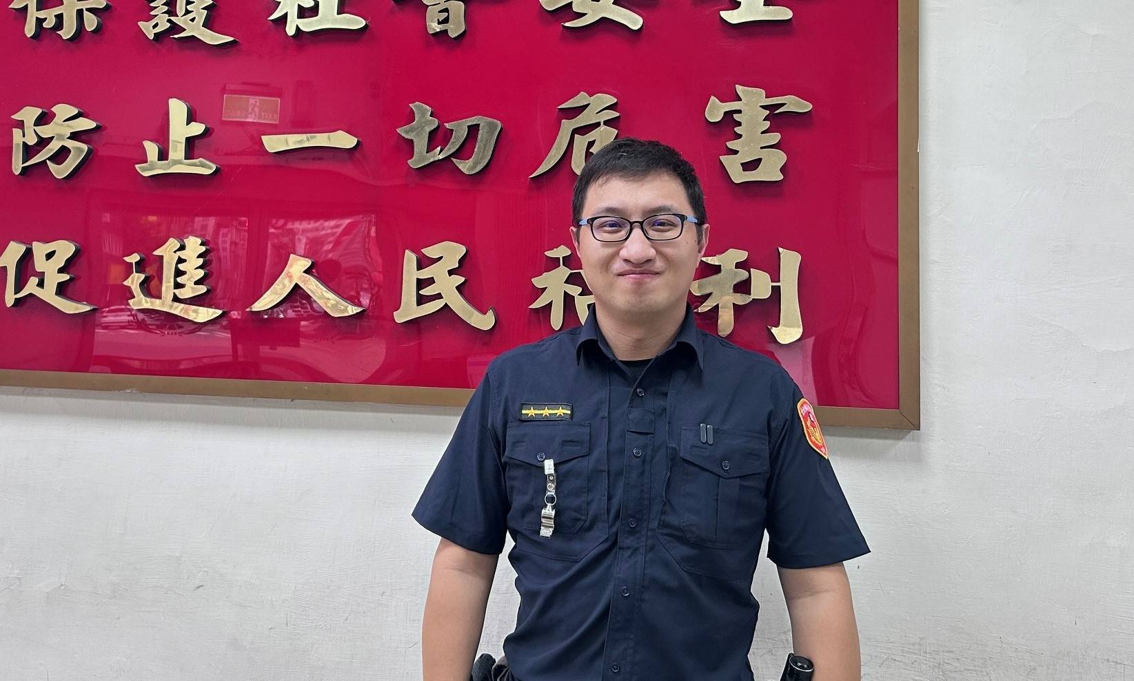延平派出所警員賴冠穎呼籲家長,時刻注意年幼兒童的動向,特別是在夜間或陌生環境中,避免孩童脫離大人視線而發生走失。(記者 黃荷琇翻攝)