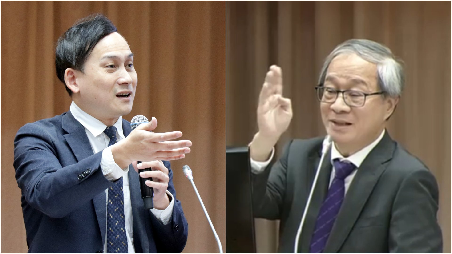 針對周杰倫演唱會黃牛票亂象,藍委委葉元之(左)與交化部長李遠交鋒。翻攝畫面