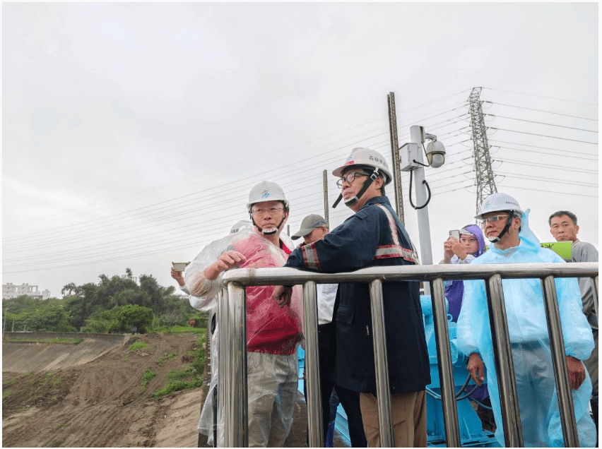 陳其邁市長視察白米滯洪池　及大社溫鼓埤防汛執行情形