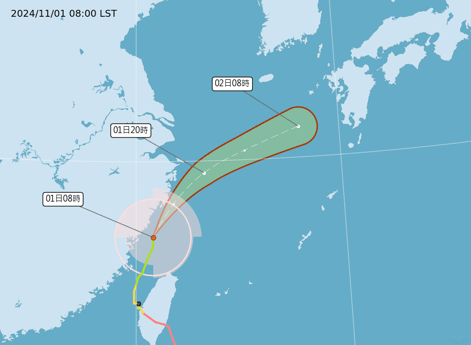 康芮威力減弱成輕颱 臺灣本島脫離暴風圈 12縣市嚴防豪大雨 康芮威力減弱成輕颱 臺灣本島脫離暴風圈 12縣市嚴防豪大雨