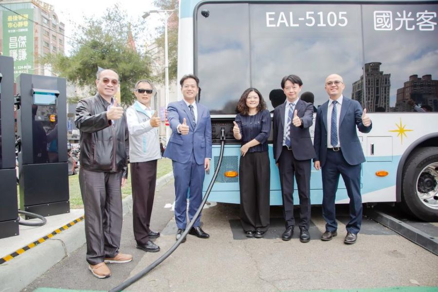率全國之先!竹市首創電動公車公共充電樁建置完成