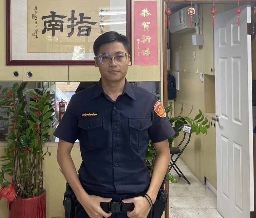指南派出所警員陳彥甫。(記者 張艷君翻攝)
