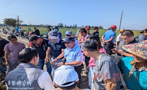 康芮颱風重創雲林農田 劉建國緊急與農業部會勘災損