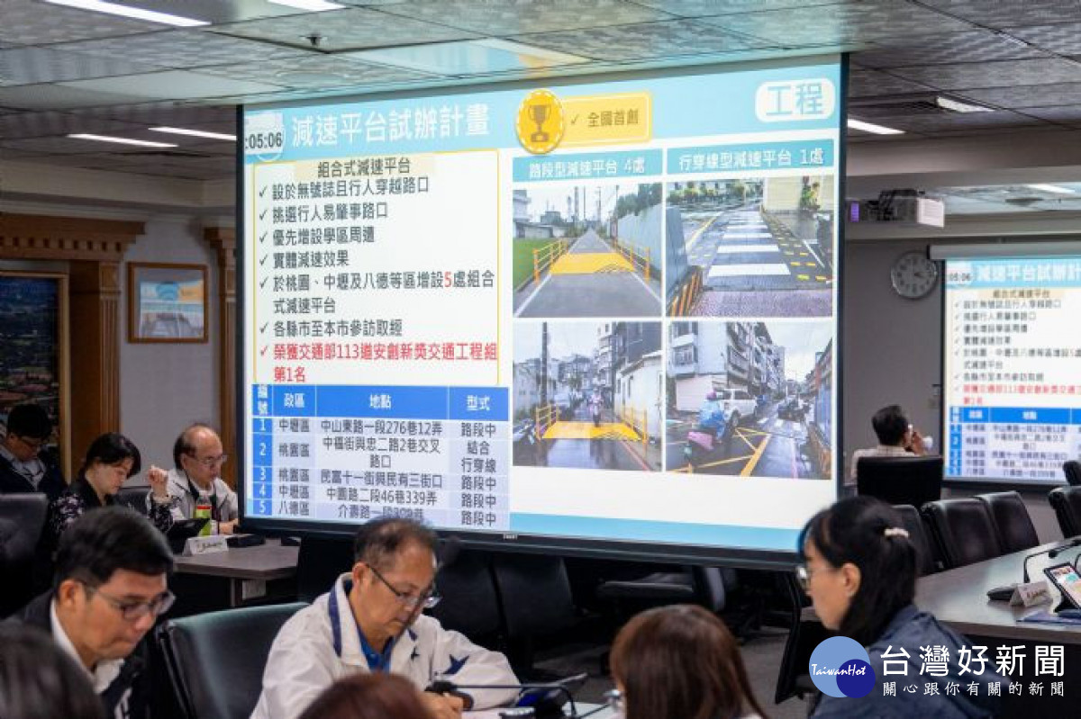 「桃園市人行安全環境提升計畫」專題簡報。