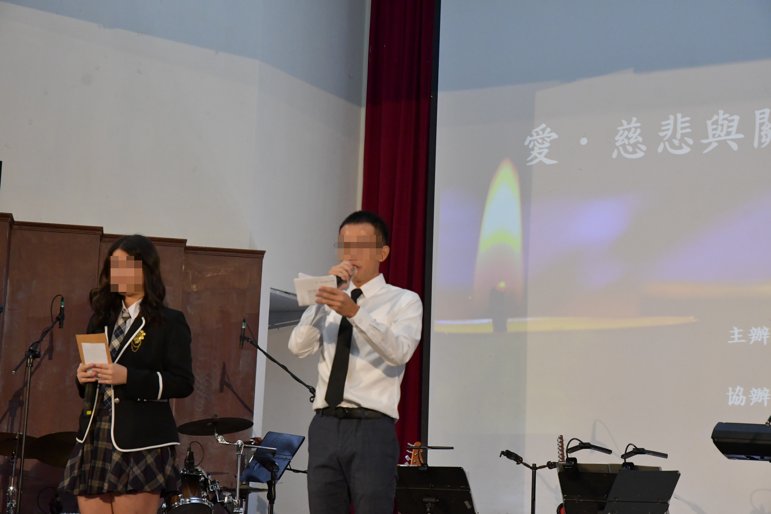 ▲知名歌手齊豫在彰化縣勵志中學舉行名為「愛 慈悲關懷音樂會」，為在場的400多位師生帶來正能量的音樂饗宴。（勵志中學提供）