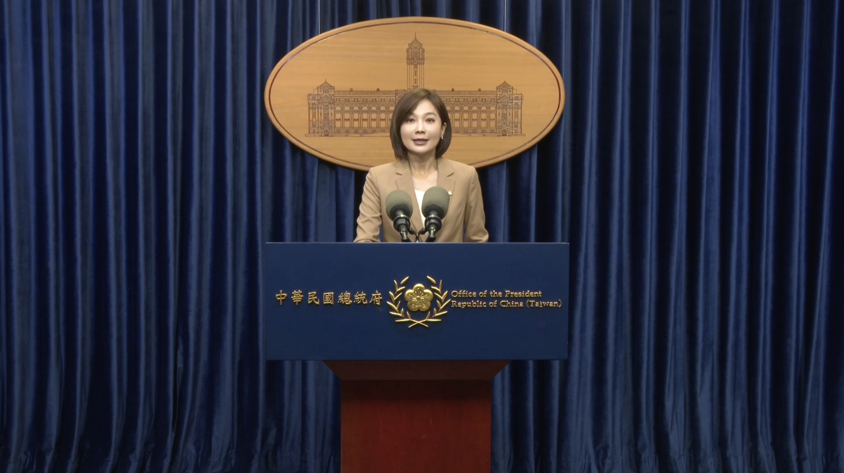 外媒報導指賴清德考慮嘗試致電川普,總統府發言人郭雅慧澄清,沒有規劃。總統府提供