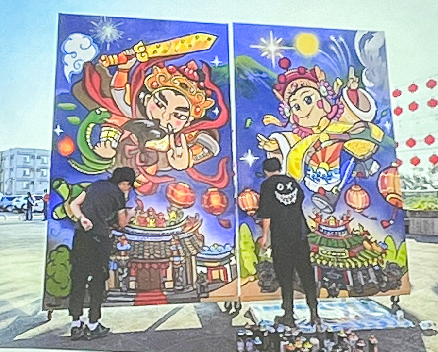 ▲中華藝校傑出校友塗鴉藝術家陳若欣的大型塗鴉作品。（圖/中華藝校提供）